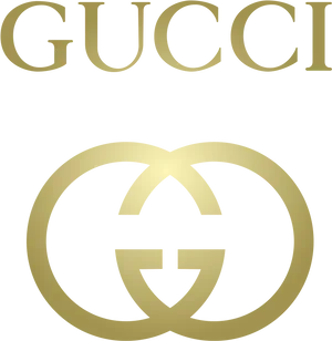 Gucci Logo Goldon Black PNG Image