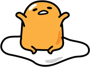 Gudetama Cartoon Egg Character PNG Image