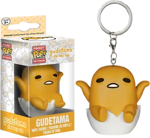 Gudetama Keychainand Packaging PNG Image