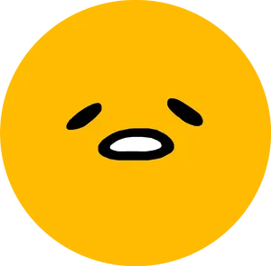 Gudetama Simple Face Expression PNG Image