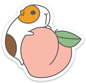 Guinea Pig Apple Sticker PNG Image