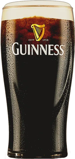 Guinness Beer Glass Pint Full PNG Image