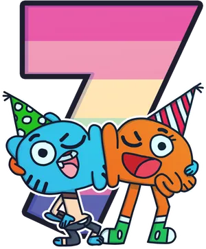 Gumballand Darwin Celebration PNG Image