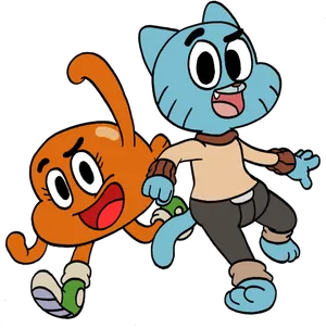 Gumballand Darwin Friends Forever PNG Image