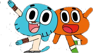 Gumballand Darwin Happy Moments PNG Image