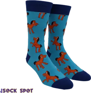 Gumby Character Blue Socks PNG Image