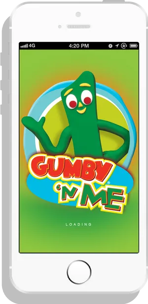 Gumby Game Loading Screenon Phone PNG Image