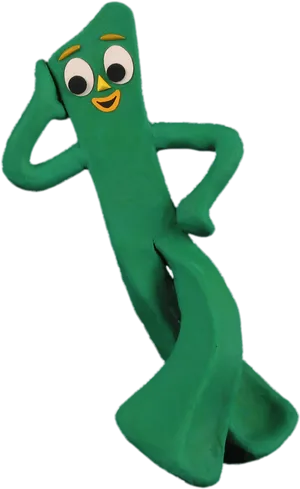 Gumby Posing Cheerfully.png PNG Image