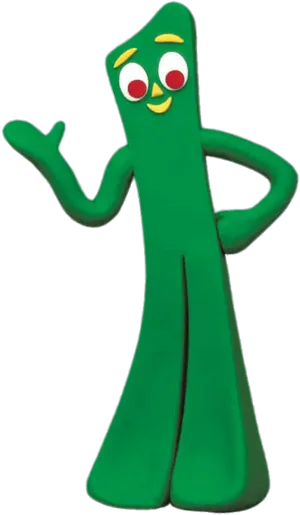 Gumby Waving Character PNG Image