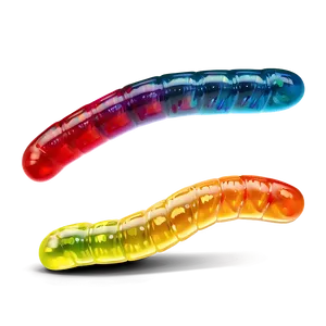 Gummy Worms On White Background Png Ccw21 PNG Image