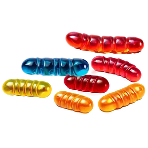 Gummy Worms On White Background Png Gnt26 PNG Image