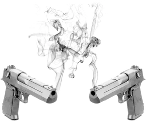 Gun Smoke Illusion Art PNG Image