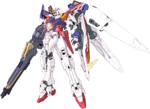 Gundam_ Mecha_ Illustration PNG Image