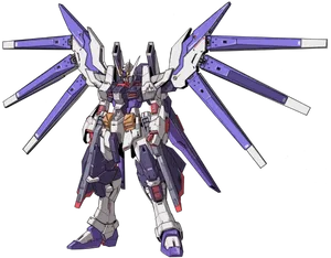 Gundam Mecha Illustration PNG Image