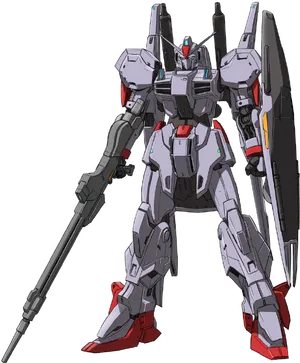 Gundam Mecha Robot Illustration PNG Image