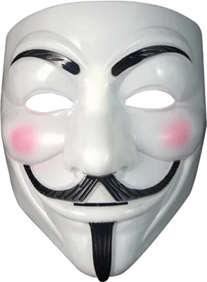 Guy Fawkes Mask Iconic Design PNG Image