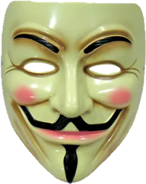 Guy Fawkes Mask Iconic Symbol PNG Image