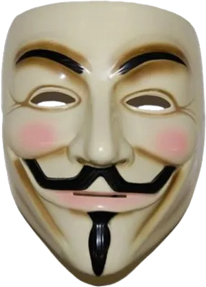 Guy Fawkes Mask Iconic Symbol PNG Image