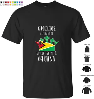 Guyana Pride T Shirt Design PNG Image