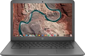 H P Chromebook Front View PNG Image