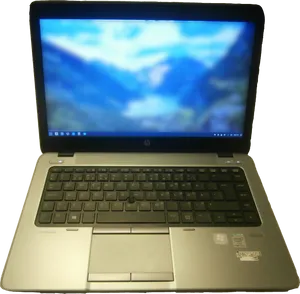 H P Elite Book Laptop Open PNG Image