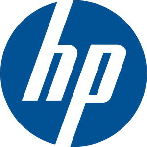 H P Logo Blue Background PNG Image