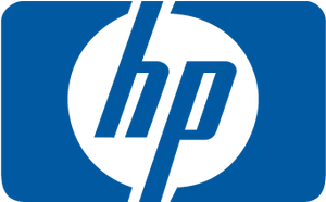 H P Logo Blue Background PNG Image