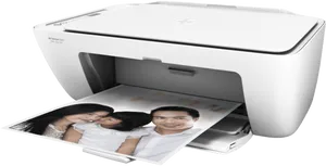 H P Printer Printing Family Photo PNG Image