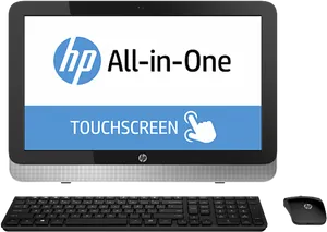 H P Touchscreen Allin One Desktop PNG Image