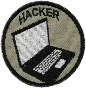 Hacker Patch Embroidery PNG Image