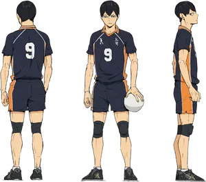 Haikyuu Character Number9 Volleyball Uniform PNG Image