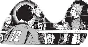 Haikyuu Volleyball Match Stare Down PNG Image