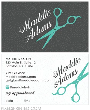 Hair Stylist Business Card Design PNG Image