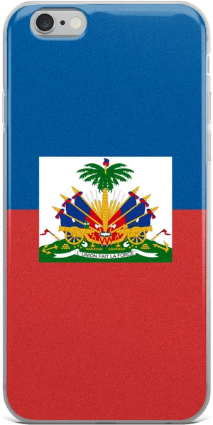 Haiti Flag Phone Case Design PNG Image