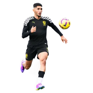 Hakimi Dribbling Skills Png Bqa PNG Image