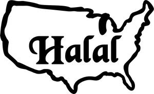 Halal U S A Outline PNG Image