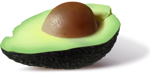 Half Avocadowith Pit PNG