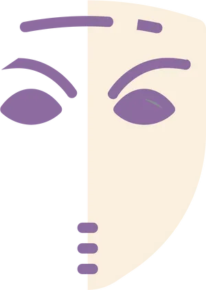 Half Face Mask Illustration PNG Image