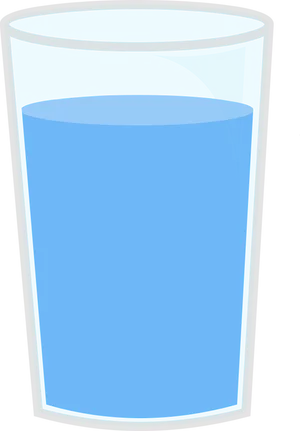 Half Full Glassof Water Vector Illustration PNG Image