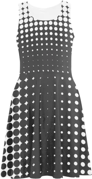 Halftone Pattern Dress PNG Image