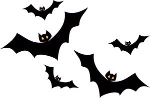 Halloween Bats Night Illustration PNG Image