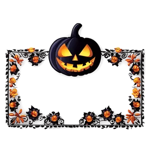 Halloween Border For Invitation Png Uom PNG Image