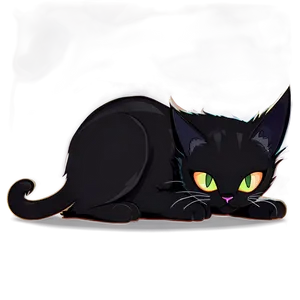 Halloween Cartoon Black Cat Png Gbn PNG Image