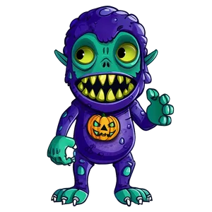 Halloween Cartoon Monster Mashup Png 17 PNG Image