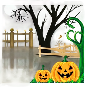 Halloween Cartoon Pumpkin Patch Png 06252024 PNG Image