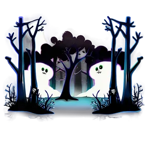 Halloween Cartoon Spooky Forest Png Fmg10 PNG Image