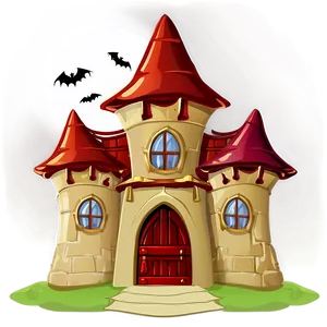 Halloween Cartoon Vampire Castle Png 06252024 PNG Image