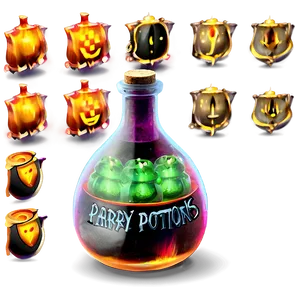 Halloween Party Wizard Potions Png Bts73 PNG Image