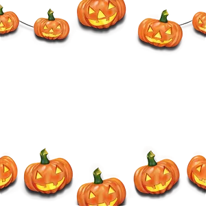 Halloween Pumpkin Border Png Hte30 PNG Image