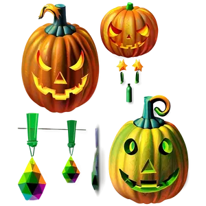 Halloween Pumpkin Decorations Png Jhm PNG Image